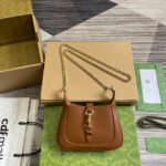 JACKIE NOTTE MINI BAG 19 IN TAWNY BROWN CALFSKIN GOLD HARDWARE - Image 10