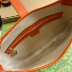 JACKIE SMALL SHOULDER BAG 27 IN ORANGE CRACKED LACQUER CALFSKIN GOLD HARDWARE - Image 10