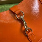 JACKIE SMALL SHOULDER BAG 27 IN ORANGE CRACKED LACQUER CALFSKIN GOLD HARDWARE - Image 15