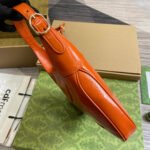 JACKIE SMALL SHOULDER BAG 27 IN ORANGE CRACKED LACQUER CALFSKIN GOLD HARDWARE - Image 16