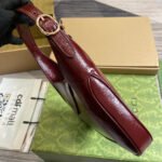 JACKIE SMALL SHOULDER BAG 27 IN WINE RED CRACKED LACQUER CALFSKIN GOLD HARDWARE - Image 2