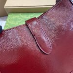 JACKIE SMALL SHOULDER BAG 27 IN WINE RED CRACKED LACQUER CALFSKIN GOLD HARDWARE - Image 9