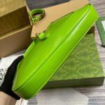 JACKIE SMALL SHOULDER BAG 27 IN LIME GREEN CRACKED LACQUER CALFSKIN GOLD HARDWARE - Image 17