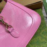 JACKIE SMALL SHOULDER BAG 27 IN PINK CRACKED LACQUER CALFSKIN GOLD HARDWARE - Image 11