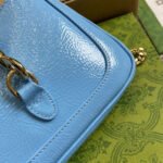 JACKIE NOTTE MINI BAG 19 IN OCEAN BLUE CRACKED LACQUER CALFSKIN GOLD HARDWARE - Image 7