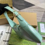 JACKIE SMALL SHOULDER BAG 27 IN MINT GREEN CRACKED LACQUER CALFSKIN GOLD HARDWARE - Image 12