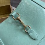 JACKIE SMALL SHOULDER BAG 27 IN MINT GREEN CRACKED LACQUER CALFSKIN GOLD HARDWARE - Image 13
