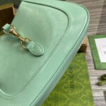 JACKIE SMALL SHOULDER BAG 27 IN MINT GREEN CRACKED LACQUER CALFSKIN GOLD HARDWARE - Image 5