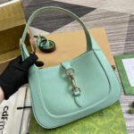 JACKIE SMALL SHOULDER BAG 27 IN MINT GREEN CRACKED LACQUER CALFSKIN GOLD HARDWARE - Image 7