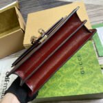 DYONYSUS SMALL SHOULDER BAG 28 IN WINE RED LACQUER EMBOSSED CALFSKIN SILVER HARDWARE - Image 6