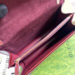 DYONYSUS SMALL SHOULDER BAG 28 IN WINE RED LACQUER EMBOSSED CALFSKIN SILVER HARDWARE - Image 9