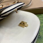 HORSEBIT 1955 MINI TOP HANDLE BAG 18 IN WHITE CALFSKIN GOLD HARDWARE - Image 4