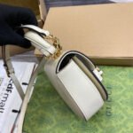 HORSEBIT 1955 MINI TOP HANDLE BAG 18 IN WHITE CALFSKIN GOLD HARDWARE - Image 3