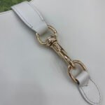 JACKIE MEDIUM SHOULDER BAG 35 IN WHITE CALFSKIN GOLD HARDWARE - Image 7