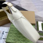 JACKIE MEDIUM SHOULDER BAG 35 IN WHITE CALFSKIN GOLD HARDWARE - Image 9