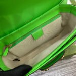 HORSEBIT 1955 SHOULDER BAG 25 IN THYME GREEN LAMBSKIN GOLD HARDWARE - Image 13