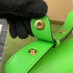 HORSEBIT 1955 SHOULDER BAG 25 IN THYME GREEN LAMBSKIN GOLD HARDWARE - Image 6