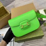 HORSEBIT 1955 SHOULDER BAG 25 IN THYME GREEN LAMBSKIN GOLD HARDWARE - Image 2