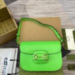 HORSEBIT 1955 SHOULDER BAG 25 IN THYME GREEN LAMBSKIN GOLD HARDWARE - Image 10