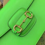 HORSEBIT 1955 SHOULDER BAG 25 IN THYME GREEN LAMBSKIN GOLD HARDWARE - Image 7