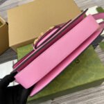 HORSEBIT 1955 SHOULDER BAG 25 IN PINK LAMBSKIN GOLD HARDWARE - Image 4