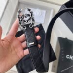 CHANEL 25S BELT 30 MM IN BLACK CALFSKIN 616606 - Image 4