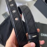 CHANEL 25S BELT 30 MM IN BLACK CALFSKIN 616606 - Image 5