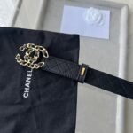 CHANEL 25S BELT 30 MM IN BLACK CALFSKIN 616607 - Image 3