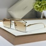PANTHÈRE RECTANGULAR FRAME SUNGLASSES 563590 IN METAL - Image 6