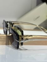 PANTHÈRE RECTANGULAR FRAME SUNGLASSES 563590 IN METAL - Image 8