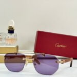 PREMIÈRE GEOMETRIC FRAME SUNGLASSES CT0621S IN METAL AND WOODEN - Image 10