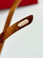PREMIÈRE GEOMETRIC FRAME SUNGLASSES CT0621S IN METAL AND WOODEN - Image 16