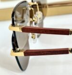 PREMIÈRE SQUARE FRAME SUNGLASSES 530304 IN METAL AND WOODEN - Image 7