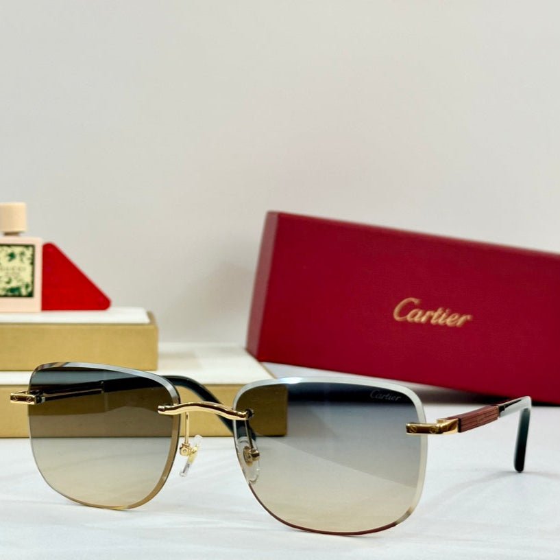img_60d40eea_20250308_i1741426798_3253_8_jpg PREMIÈRE SQUARE FRAME SUNGLASSES 530304 IN METAL AND WOODEN - Image 1