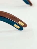 C DE GEOMETRIC FRAME SUNGLASSES CT0606S IN METAL AND WOODEN - Image 15