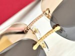 PANTHÈRE RIMLESS RECTANGULAR FRAME SUNGLASSES CT0687S IN METAL - Image 16