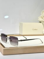 C DE RIMLESS SQUARE FRAME SUNGLASSES CT0610S IN METAL - Image 13