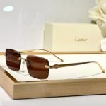 C DE RIMLESS SQUARE FRAME SUNGLASSES CT0610S IN METAL - Image 11