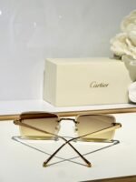 C DE RIMLESS SQUARE FRAME SUNGLASSES CT0610S IN METAL - Image 18