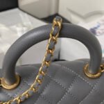 CHANEL 25S COCO HANDLE BAG 23 IN DARK GREY CAVIAR WITH GOLD HARDWARE - Image 14