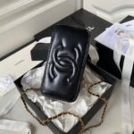 CC VANITY CASE 19 BLACK LAMBSKIN GOLD HARDWARE - Image 7