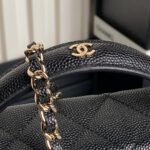 COSMETIC BAG 19 IN BLACK GRAINED CALFSKIN GOLD HARDWARE - Image 13