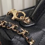 COSMETIC BAG 19 IN BLACK GRAINED CALFSKIN GOLD HARDWARE - Image 14