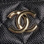 COSMETIC BAG 19 IN BLACK GRAINED CALFSKIN GOLD HARDWARE - Image 6