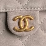 MEDIUM HANDBAG 40 IN BEIGE SUEDE GOLD HARDWARE - Image 6
