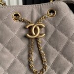 MEDIUM HANDBAG 40 IN BEIGE SUEDE GOLD HARDWARE - Image 7