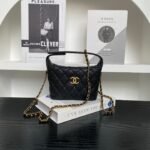 CHANEL 25S HOBO BAG 22 IN BLACK CAVIAR LEATHER - Image 10