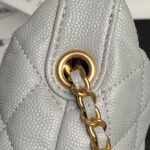 CHANEL 25S HOBO BAG 22 IN GREY CAVIAR LEATHER - Image 11
