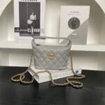 CHANEL 25S HOBO BAG 22 IN GREY CAVIAR LEATHER - Image 10