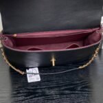 CHANEL 25S TOP HANDLE SHOULDER BAG 37 IN BLACK CALFSKIN WITH GOLD HARDWARE - Image 18